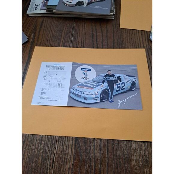 Vintage Jimmy Means 52 Alka-Seltzer Racing Team Fold-Out Driver Card NASCAR 1989 - Picture 1 of 2
